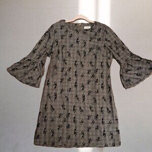 Calvin Klein Floral and Plaid Dress